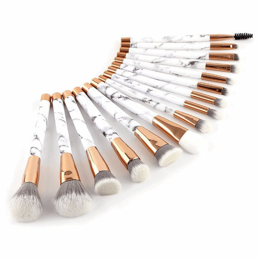 15-Piece Marble Makeup Brush Set | TrendyAffordables - TrendyAffordables - 0