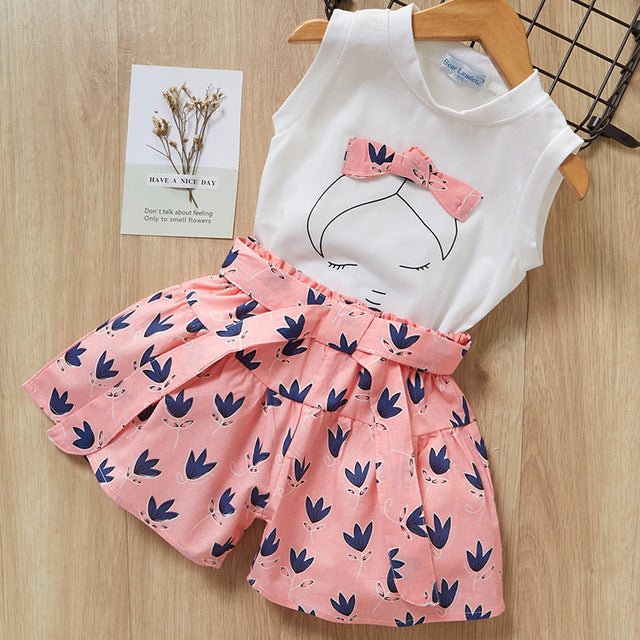 Affordable Trendy Kids' Girls T-Shirt and Shorts Set | TrendyAffordables - TrendyAffordables - 0