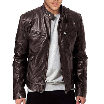 Business Style PU Leather Jacket | TrendyAffordables - TrendyAffordables - 0