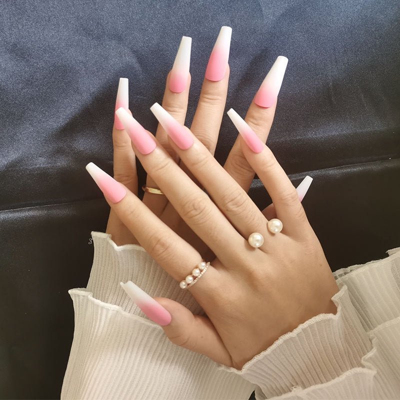 Chic Long Ballet Nails - TrendyAffordables Flat & Pointed Tips - TrendyAffordables - 0