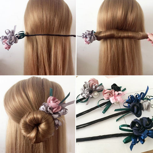 Chic Pearl Flower Hair Bun - TrendyAffordables - TrendyAffordables - 0