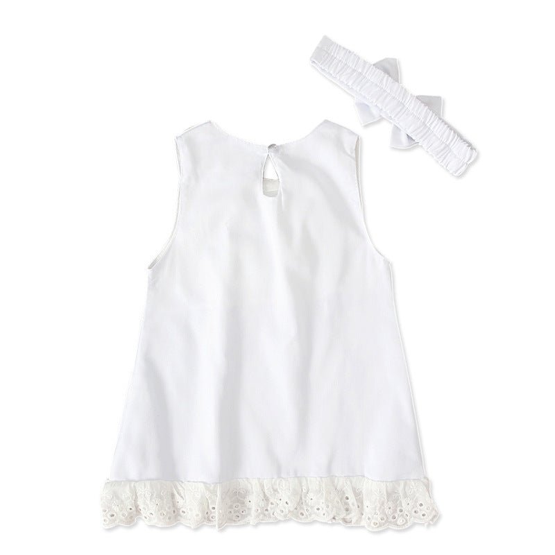 Chic Sleeveless Bow Skirt for Girls - TrendyAffordables - TrendyAffordables - 0