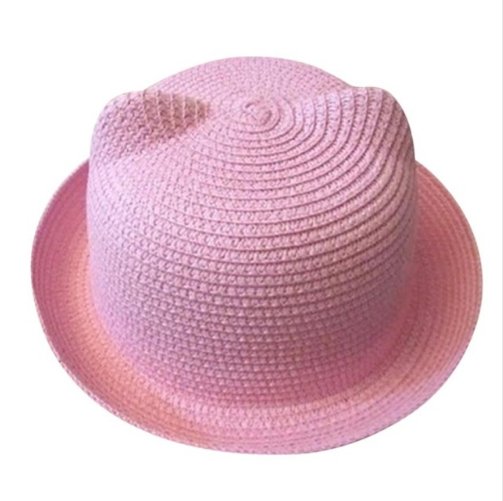 Cute Cat Ears Straw Sun Hat for Kids | TrendyAffordables - TrendyAffordables - 0