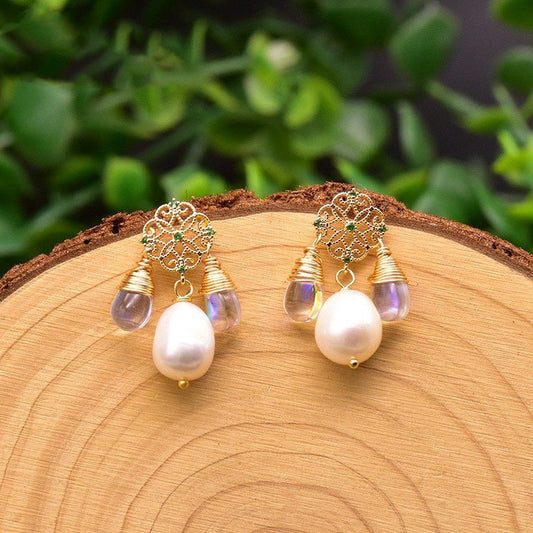 Elegant Baroque Pearl Drop Earrings | TrendyAffordables - TrendyAffordables - 0