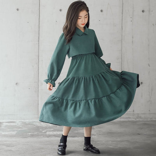 Girls' Corduroy Cotton Dress | Stylish & Cozy Winter Fashion - TrendyAffordables - TrendyAffordables - 0