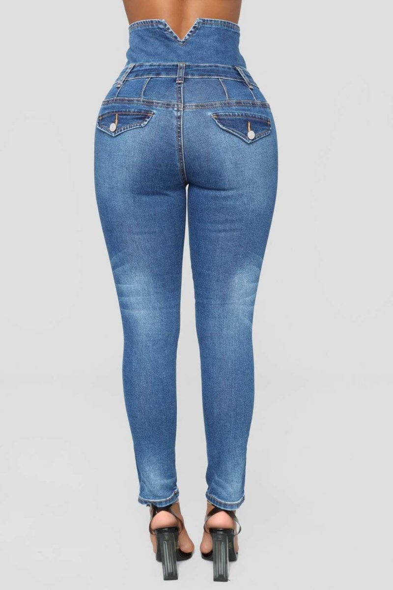 High Waist Skinny Ripped Denim Jeans | TrendyAffordables - TrendyAffordables - 0