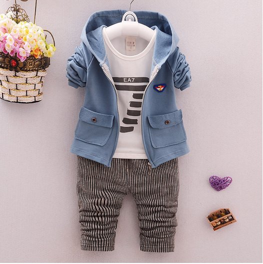 Kids' Trendy Striped Zipper Suit - Spring/Autumn Collection - TrendyAffordables - 0