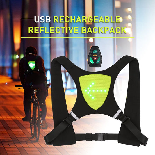 LED Reflective Vest Backpack | Cycling Safety Gear | TrendyAffordables - TrendyAffordables - 0