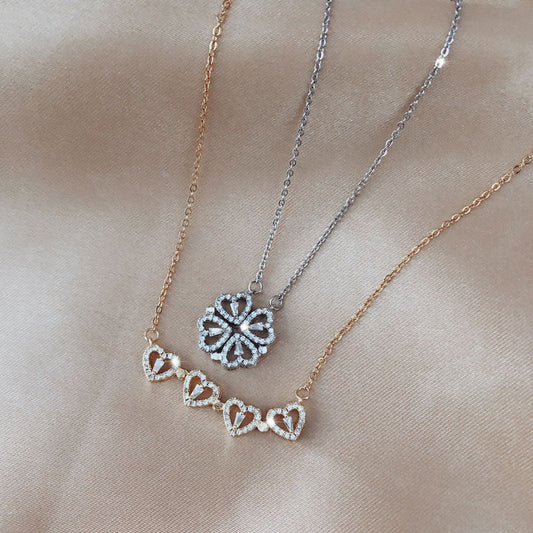 Multi-Wear Heart-shaped Clover Necklace | TrendyAffordables - TrendyAffordables - 0