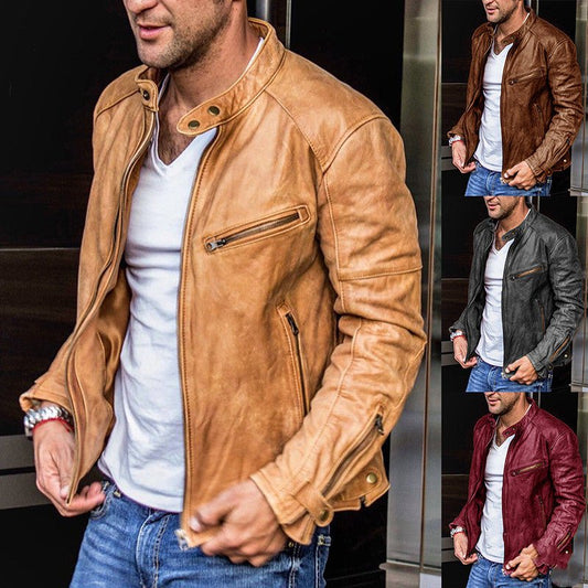 Punk Motorcycle Leather Jacket | Stylish, Edgy Design | TrendyAffordables - TrendyAffordables - 0