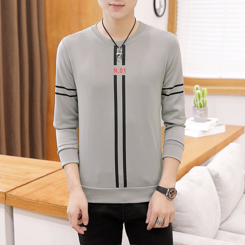 Spring Striped Long-Sleeve T-Shirt for Men | TrendyAffordables - TrendyAffordables - 0