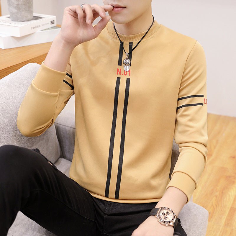 Spring Striped Long-Sleeve T-Shirt for Men | TrendyAffordables - TrendyAffordables - 0