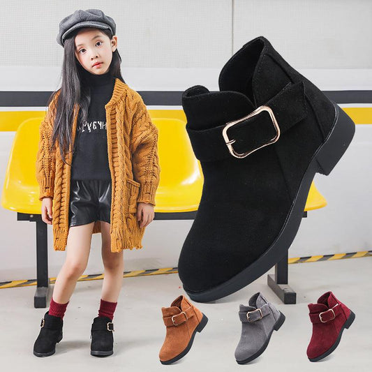 Stylish Girls' Suede Leather Boots | TrendyAffordables - TrendyAffordables - 0