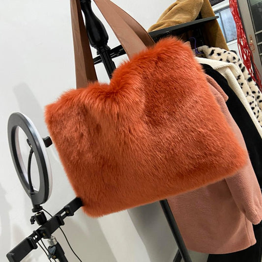 Trendy Fur Shoulder Bags | Women's Plush Handbags - TrendyAffordables - TrendyAffordables - 0