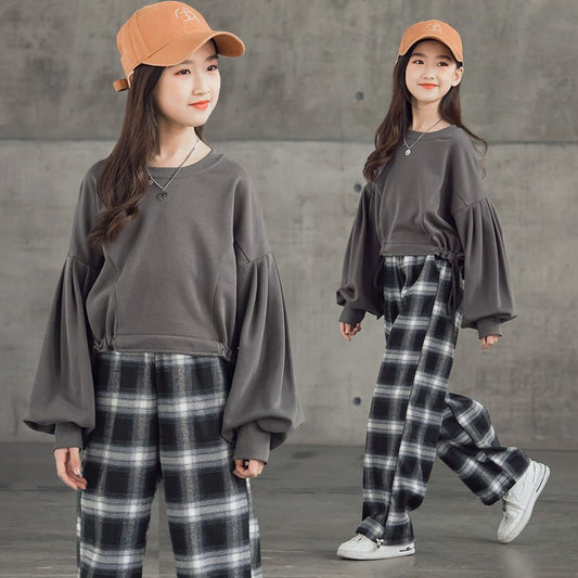Trendy Girls' Plaid Pants Suit | Stylish and Affordable Kids Clothing - TrendyAffordables - TrendyAffordables - 0