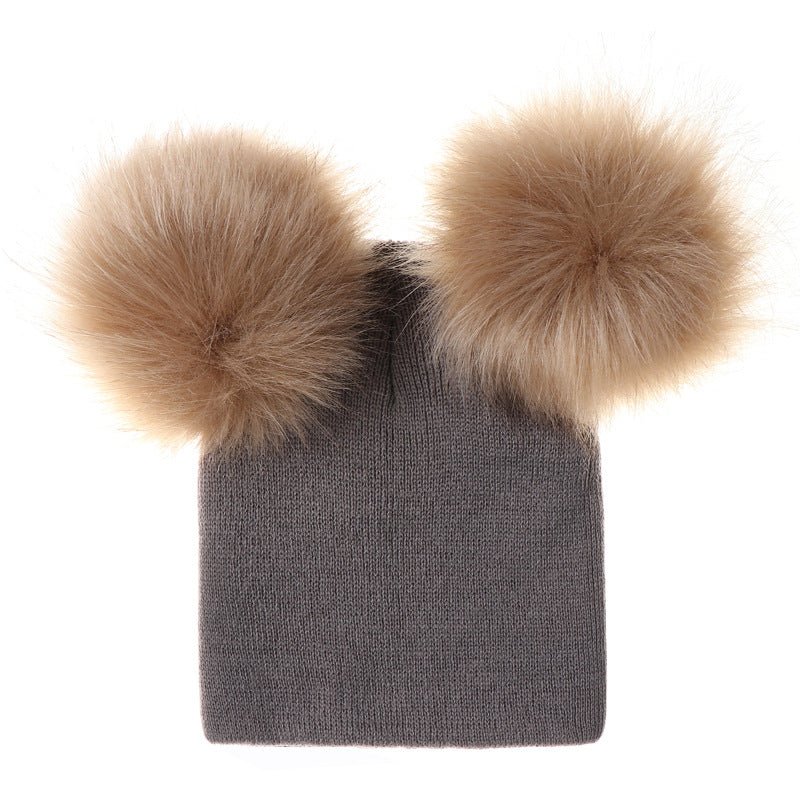 Trendy Mikkie Dual-Pom Knit Hat for Kids - TrendyAffordables - TrendyAffordables - 0