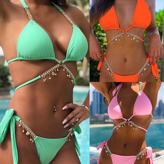 Trendy Multicolor Diamond Bikini for Stylish Beach Days | TrendyAffordables - TrendyAffordables - 0
