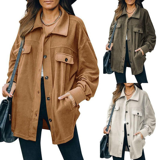 TrendyAffordables Cardigan Jacket | Stylish Fleece-Breasted Outerwear - TrendyAffordables - 0