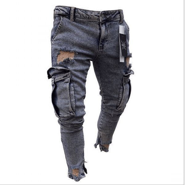 TrendyAffordables Cargo Hole Denim Jeans for Men - TrendyAffordables - 0
