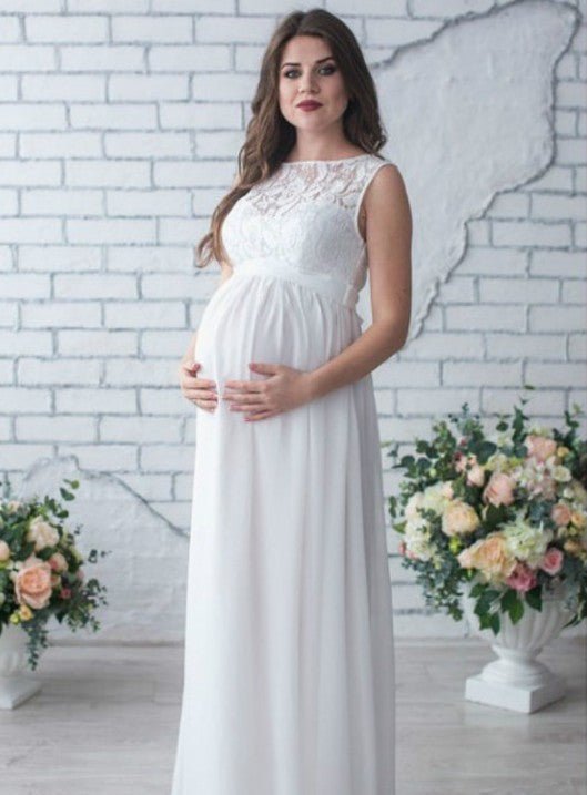 TrendyAffordables: Chic Lace Sleeveless Maternity Dress - TrendyAffordables - 0