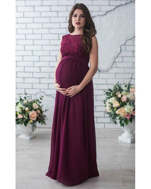 TrendyAffordables: Chic Lace Sleeveless Maternity Dress - TrendyAffordables - 0