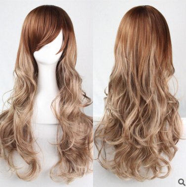 TrendyAffordables - Chic Long Curly Wig with Middle Bangs - TrendyAffordables - 0