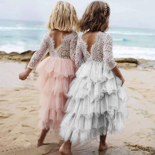 TrendyAffordables | Girls Lace Long-Sleeved Princess Dress - TrendyAffordables - 0