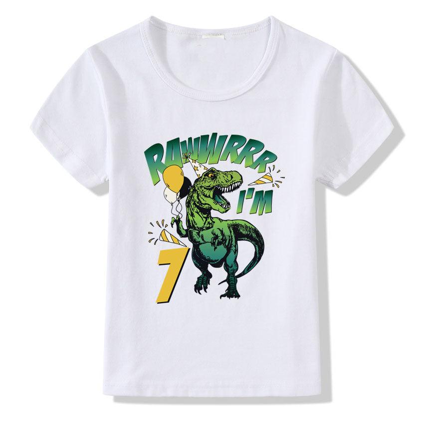 TrendyAffordables | Kids' Dinosaur Birthday T-shirt - TrendyAffordables - 0