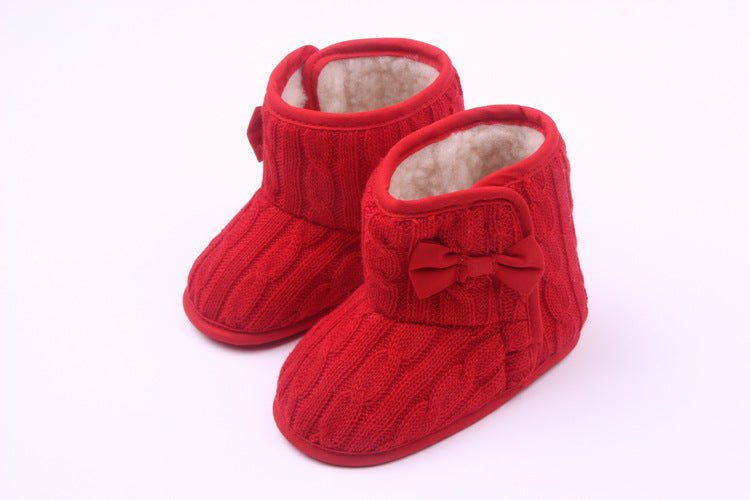 TrendyAffordables Knitted Bow Booties for Toddlers - TrendyAffordables - 0