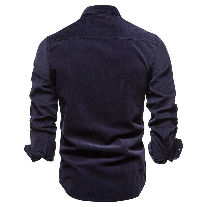 TrendyAffordables Men's Long Sleeve Casual Shirt - Stylish Blue College Wear - TrendyAffordables - 0