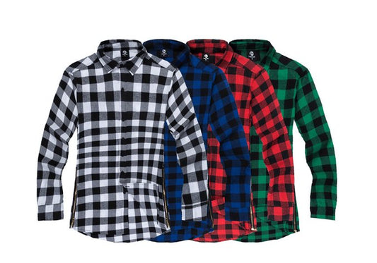 TrendyAffordables Men's Plaid Zipper Shirt | Urban Streetwear Fashion - TrendyAffordables - 0