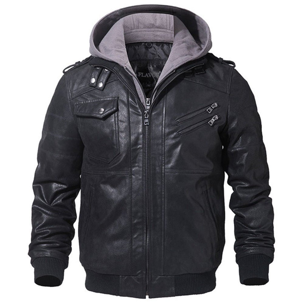 TrendyAffordables | Men's Slim Fit PU Leather Motorcycle Jacket - TrendyAffordables - 0
