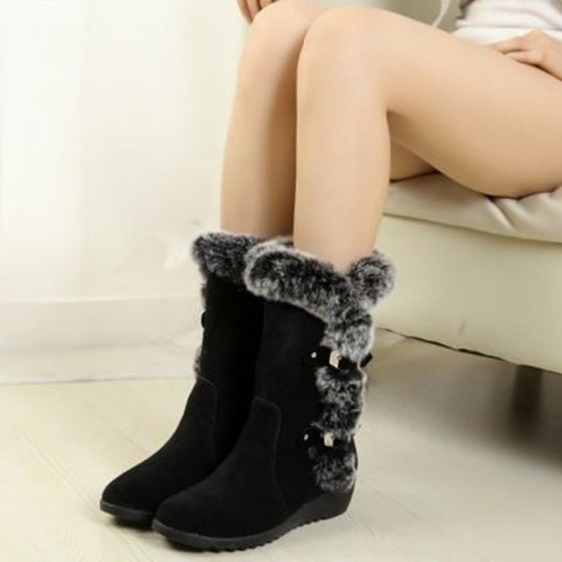 TrendyAffordables Plush Mid-Calf Snow Boots for Women - TrendyAffordables - 0