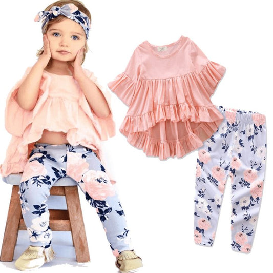 TrendyAffordables | Stylish 2PCS Girls' Cotton Outfit Set | Toddler to Kids - TrendyAffordables - 0