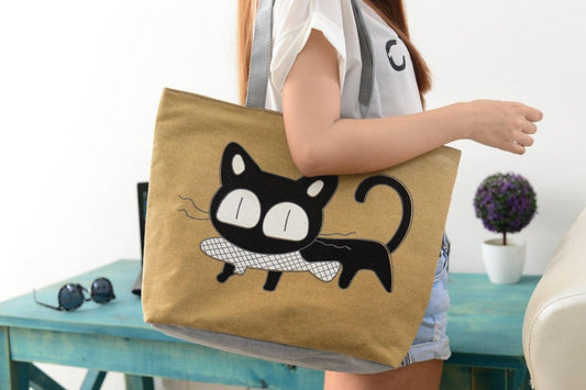 TrendyAffordables | Stylish Cat Canvas Shoulder Bag - TrendyAffordables - 0