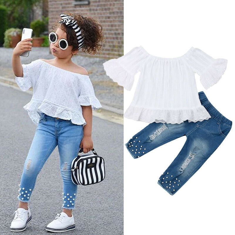 TrendyAffordables | Stylish Girls Shirt and Shorts Set for Kids - TrendyAffordables - 0