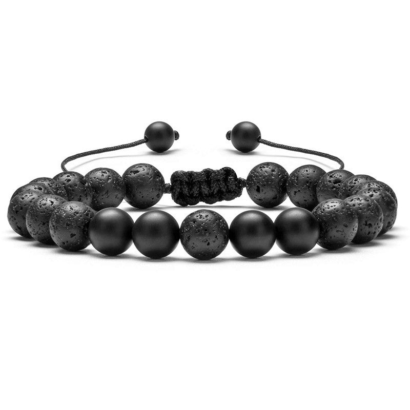 TrendyAffordables Tiger Eye & Matte Black Agate Couple Bracelets | Stylish Bracelet Set - TrendyAffordables - 0