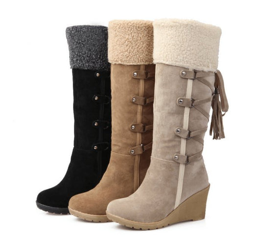 TrendyAffordables Women's Knee High Winter Boots | Stylish Warm Footwear - TrendyAffordables - 0
