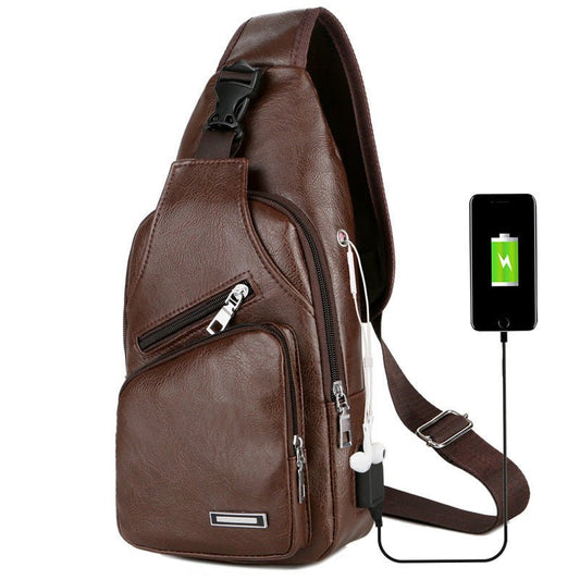 USB Charging Messenger Chest Bag | TrendyAffordables - TrendyAffordables - 0