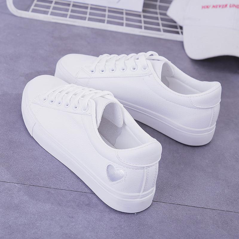 Women's Heart Design PU Leather Casual Sneakers | TrendyAffordables - TrendyAffordables - 0