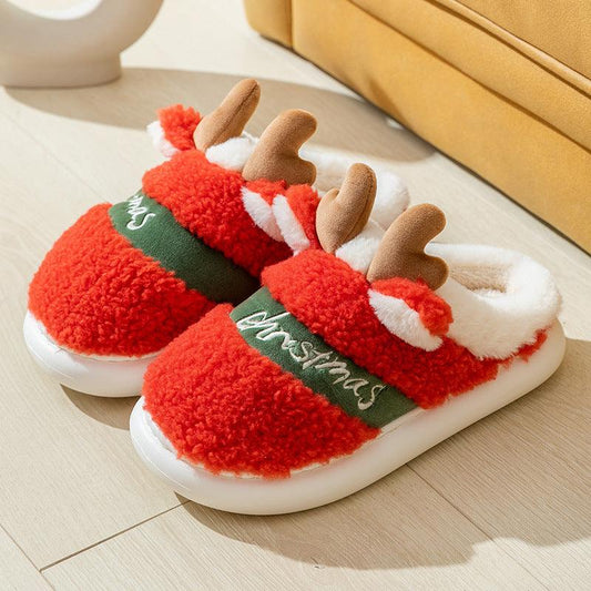 Cozy Christmas Elk Bedroom Slippers | TrendyAffordables - TrendyAffordables - 4