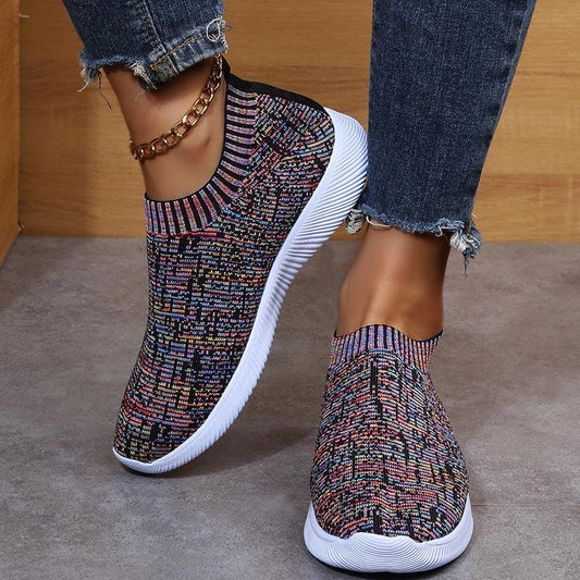 Striped Knit Sock Sneakers | TrendyAffordables - TrendyAffordables - 4