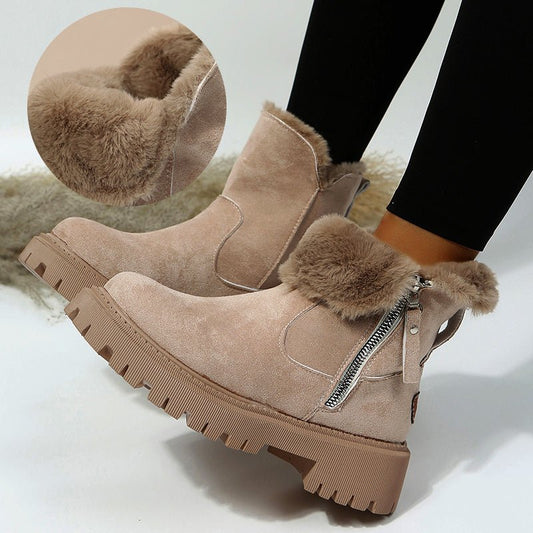 TrendyAffordables Cozy Faux Suede Winter Snow Boots for Women - TrendyAffordables - 4