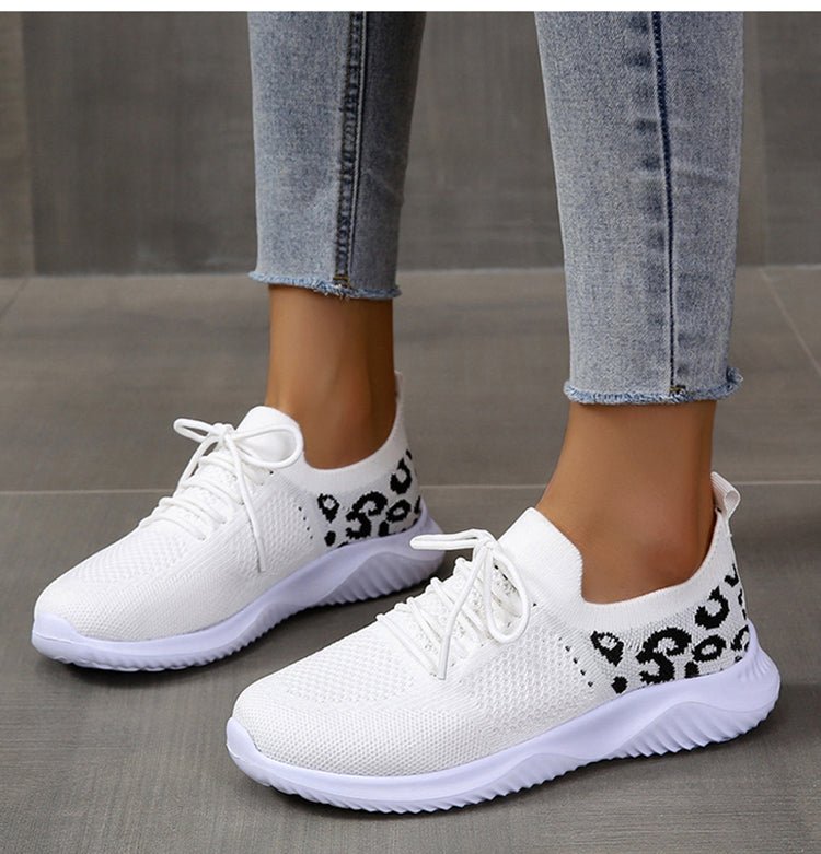 TrendyAffordables Leopard Print Lace-Up Sneakers for Women - TrendyAffordables - 4
