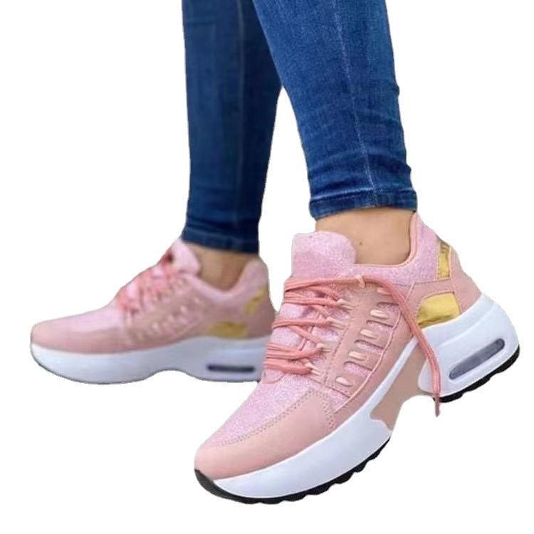TrendyAffordables | Stylish Lace-Up Wedge Sneakers for Women - TrendyAffordables - 4