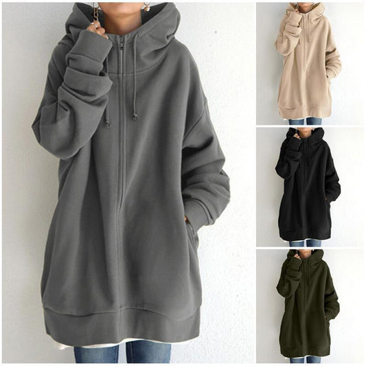 TrendyAffordables Women's Fuzzy Hoodies | Stylish Long Sport Pullover Sweatshirt - TrendyAffordables - 4