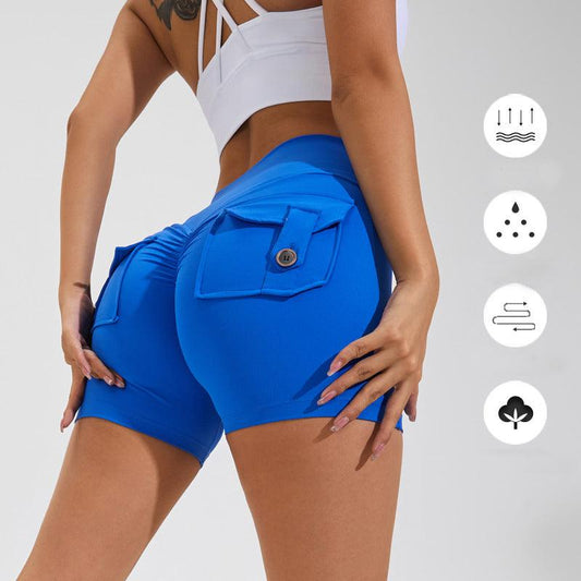 TrendyAffordables | Women's High Waist Yoga Shorts with Pockets - TrendyAffordables - 4
