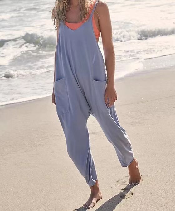 TrendyAffordables | Women's Loose Sleeveless Jumpsuits with Pockets - TrendyAffordables - 4