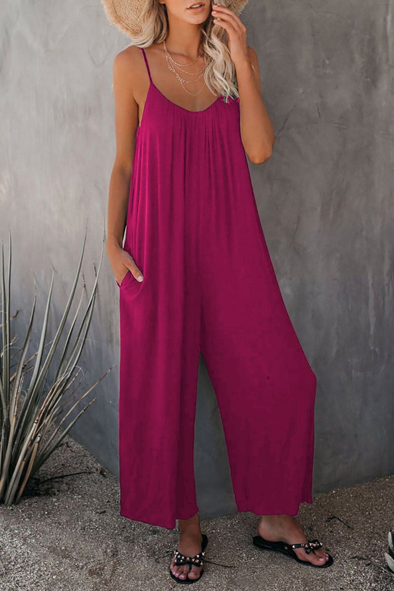 TrendyAffordables | Women's Sleeveless Summer Jumpsuit with Pockets - TrendyAffordables - 4