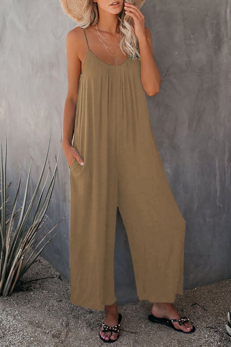 TrendyAffordables | Women's Sleeveless Summer Jumpsuit with Pockets - TrendyAffordables - 4